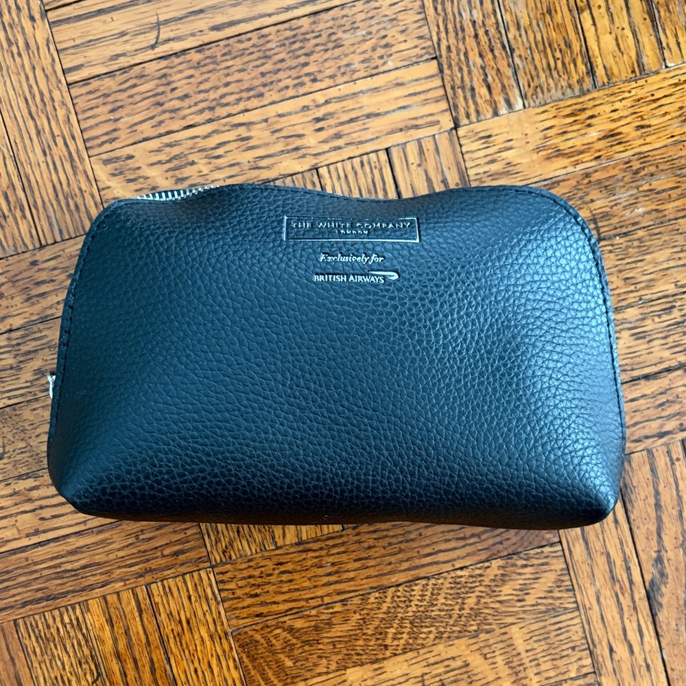 Smythson Black Leather Toiletry Bag